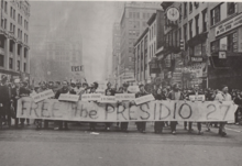 Free the Presidio 27 - April 5 1969 New York City Peach March Free the Presidio 27 - April 5 1969.png