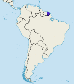 Pozicija Francuske Gvajane u Južnoj Americi