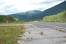 The runway Fyresdal flyplass (stripe).JPG