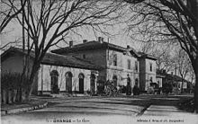 Gare d'Orange vers 1900.