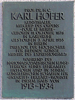 Karl Hofer German artist