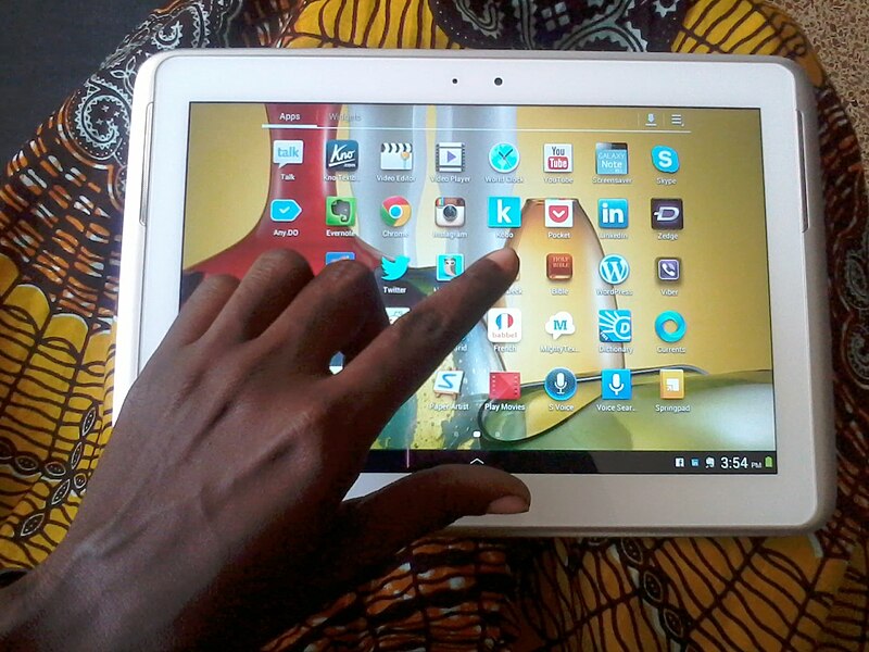 File:Ghanaian using a tablet.jpg