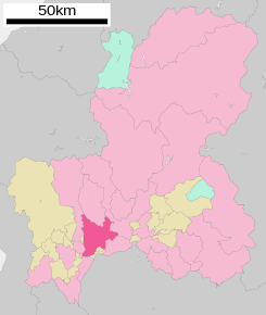 Poziția localității Gifu