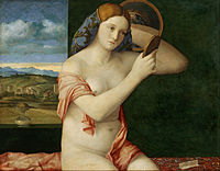 Jeune femme nue au miroir, 1515, huile / toile, 62 × 79 cm. Musée d'histoire de l'art de Vienne