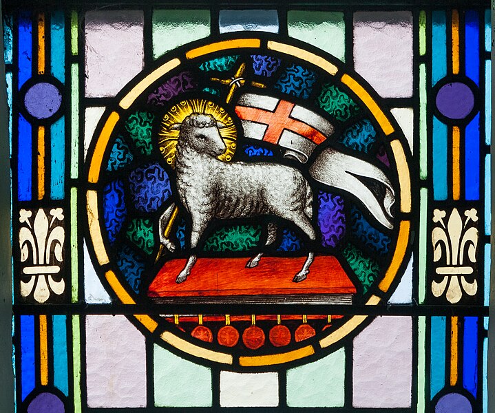 File:Glenbeigh St. James' Church Nave Triple Window Agnus Dei 2012 09 09.jpg