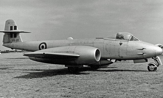 Fokker-built Gloster Meteor of the Belgian Air Force in 1955