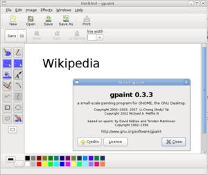GNU Paint v0.3.3 running on Ubuntu