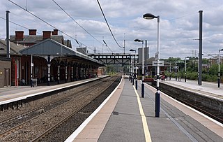 Grantham railway station Railway station in Lincolnshire, England
