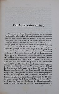 First page of "Die lineale Ausdehnungslehre"