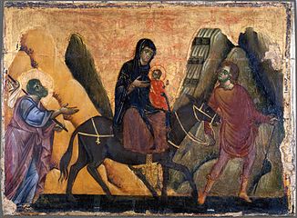 Flight into Egypt, 1270s, in the Lindenau-Museum