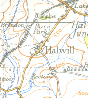 Halwill village in United Kingdom