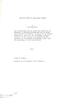 Proefschrift Instabilities in the solar corona, 1973. Titelpagina.