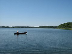 Käbelicksee poblíž Kratzeburgu, národní park Müritz