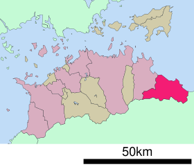 Higashikagawa in Kagawa Prefecture Ja.svg