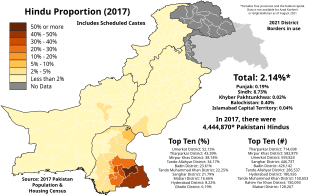 Hindu Proportion by Pakistani District - 2017 Census.svg