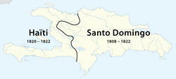 La République espagnole d'Haïti à l'est d'Hispaniola