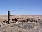Industrial structure in a desert setting.