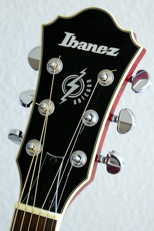 Headstock from an ARTCORE series guitar by Ibanez