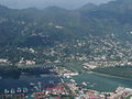 Victoria, Ile de Mahe vue d'avion