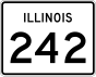 Illinois Route 242 marker