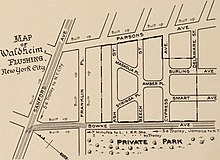 Map of Waldheim, early 20th century