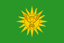 Imperial standard of Bokassa I, used as a co-flag of the Central African Empire from 1976 until 1979
