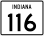 State Road 116 marker 