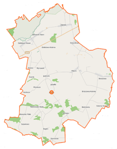 Mapa lokalizacyjna gminy Jaświły