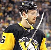 Oleksiak during a game with the Penguins in 2018. Jamie Oleksiak 2018-03-03 19662.jpg