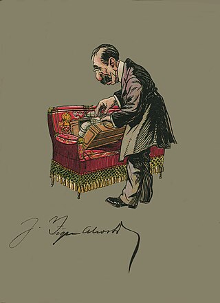 Autographed ilustration of José Figueroa Alcorta
