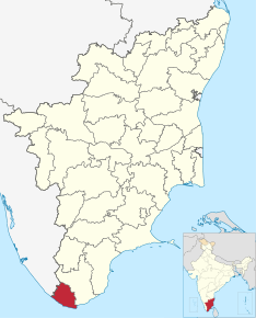 Kart over Kanyakumari