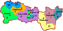 A Kassai kerület járásai