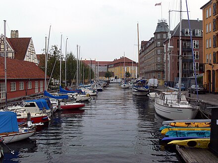 Boats moored in Copenhagen