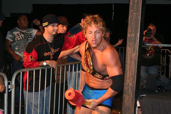 Omega as the JAPW Heavyweight Champion in November 2008