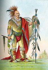 Native American sjef i regalia