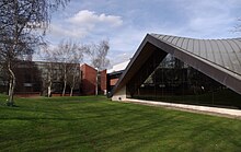 The main building on King's Meadow Campus. King's Meadow Campus MMB 01.jpg