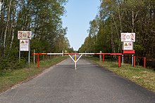 Zugangssperre zum östlichen Teil des Naturschutzgebiets Borkenberge