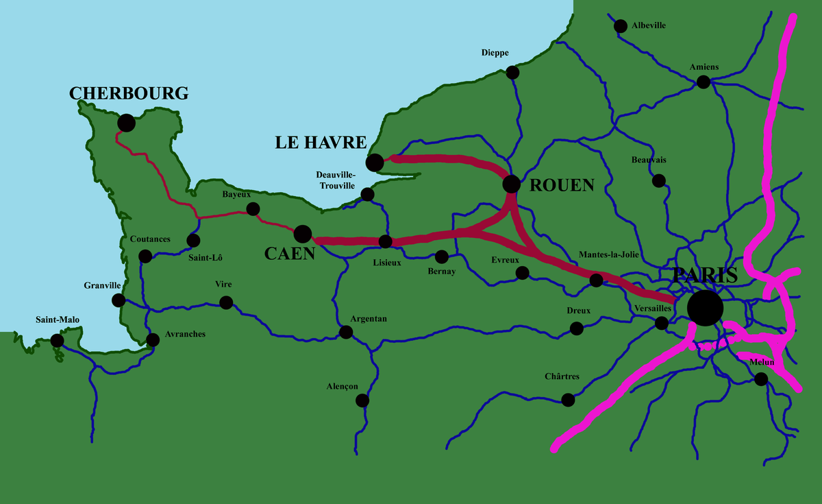 carte paris normandie LGV Normandie   Wikidata