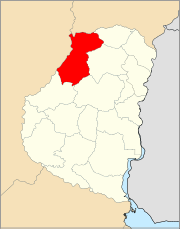 Location of La Paz Department within Entre Ríos Province