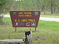 Sign for the W.D. Lines Trails entrance