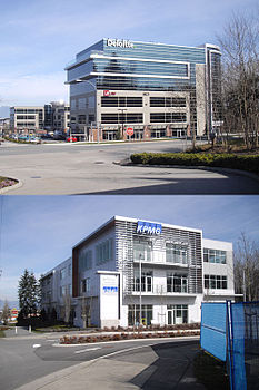 Modern office buildings in Carvolth area of Willoughby