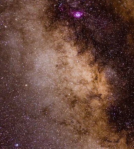 Large Sagittarius Star Cloud with Lagoon Nebula at top