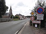 Le Catelet (Aisne) city limit sign.JPG