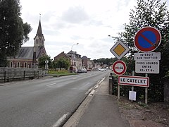 Le Catelet (Aisne) město limit sign.JPG