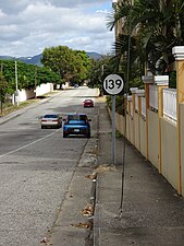 Sign on PR-139, a few yards from the start of the route in Ponce, Puerto Rico, looking northeast