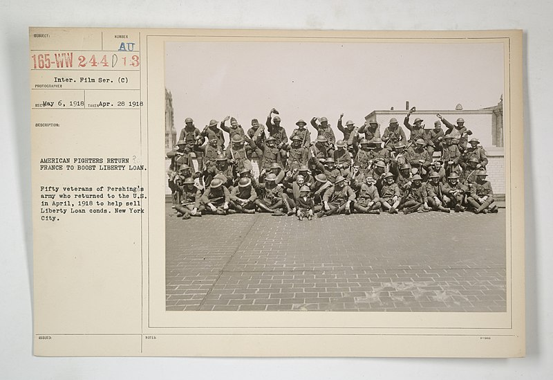 File:Liberty Bonds - Pershing's Veterans - American fighters return from France to boost Liberty Loan - NARA - 45493806.jpg