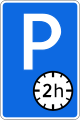 Zeichen 529: Parkplatz (2 Stunden)