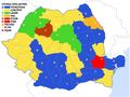 1996 Partidele cu cele mai multe voturi pe județe și culoarea politică a primarilor aleși