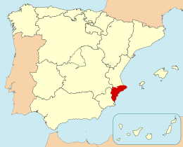 Provincia di Alicante – Localizzazione