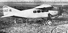 Vega 1 prototype Lockheed Vega 1 L'Air December 15,1928.jpg